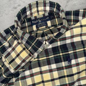 Ralph Lauren Flannel Shirt Mens Small Big Shirt Button Down Long Sleeve Pony VTG